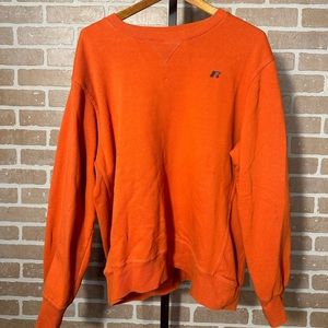 Russel Athletic Fall Orange Men’s XL Premium Fleece Sweatshirt